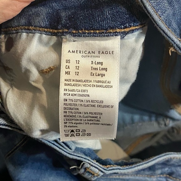 American Eagle Outfitters Sz 12 X-Long Next Level Stretch Flare Women’s Jeans - Picture 8 of 8